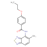Chemical structure of N-(5-methyl-2,1,3-benzothiadiazol-4-yl)-4-propoxybenzamide - CSSB00121621528