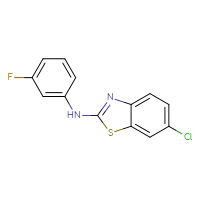 Chemical structure of 6-chloro-N-(3-fluorophenyl)-1,3-benzothiazol-2-amine - CSSB00001319394