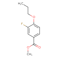 Chemical structure of methyl 3-fluoro-4-propoxybenzoate - CSSB01038855835