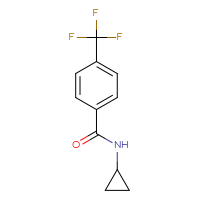Chemical structure of N-cyclopropyl-4-(trifluoromethyl)benzamide - CSSB00000252847