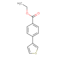 Chemical structure of ethyl 4-(thiophen-3-yl)benzoate - CSSB00010164531