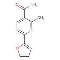 Chemical structure of 6-(furan-2-yl)-2-methylpyridine-3-carboxamide - CSSB00090911225