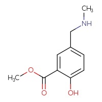 Chemical structure of methyl 2-hydroxy-5-[(methylamino)methyl]benzoate - CSSB00103016955