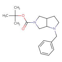 Chemical structure of tert-butyl 1-benzyl-octahydropyrrolo[3,4-b]pyrrole-5-carboxylate - CSSB00000064724