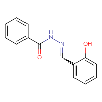 Chemical structure of N'-[(2-hydroxyphenyl)methylidene]benzohydrazide - CSSB00000102286