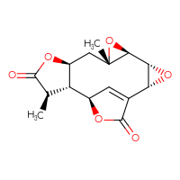 Chemical structure of (2R,4R,5S,7S,9S,12R,13R,14R)-7,12-dimethyl-3,6,10,15-tetraoxapentacyclo[12.2.1.0²,⁴.0⁵,⁷.0⁹,¹³]heptadec-1(17)-ene-11,16-dione - CSSB20538472748
