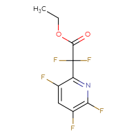 Chemical structure of ethyl 2,2-difluoro-2-(3,5,6-trifluoropyridin-2-yl)acetate - CSSB06256046261