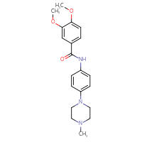 Chemical structure of 3,4-dimethoxy-N-[4-(4-methylpiperazin-1-yl)phenyl]benzamide - CSSB00026622383