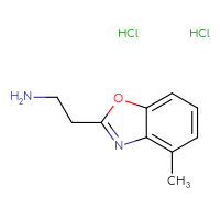 Chemical structure of 2-(4-methyl-1,3-benzoxazol-2-yl)ethan-1-amine dihydrochloride - CSSB00000726901