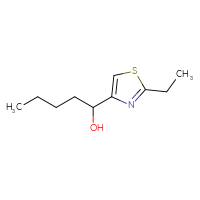 Chemical structure of 1-(2-ethyl-1,3-thiazol-4-yl)pentan-1-ol - CSSB00020226949