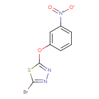 Chemical structure of 2-bromo-5-(3-nitrophenoxy)-1,3,4-thiadiazole - CSSB00012111761