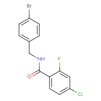 Chemical structure of N-[(4-bromophenyl)methyl]-4-chloro-2-fluorobenzamide - CSSB00007861628