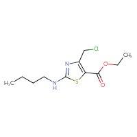 Chemical structure of ethyl 2-(butylamino)-4-(chloromethyl)-1,3-thiazole-5-carboxylate - CSSB00015198661