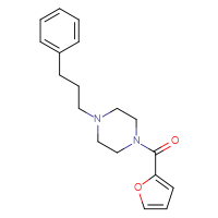 Chemical structure of 1-(furan-2-carbonyl)-4-(3-phenylpropyl)piperazine - CSSB00046081201