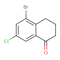Chemical structure of 5-bromo-7-chloro-1,2,3,4-tetrahydronaphthalen-1-one - CSSB00010133406