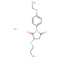 Chemical structure of 3-[(2-aminoethyl)sulfanyl]-1-(4-ethoxyphenyl)pyrrolidine-2,5-dione hydrochloride - CSSB00103152755