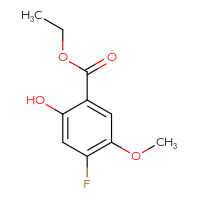 Chemical structure of ethyl 4-fluoro-2-hydroxy-5-methoxybenzoate - CSSB00032460694