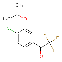 Chemical structure of 1-[4-chloro-3-(propan-2-yloxy)phenyl]-2,2,2-trifluoroethan-1-one - CSSB06835378137