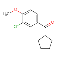 Chemical structure of (3-chloro-4-methoxyphenyl)(cyclopentyl)methanone - CSSB00011268415