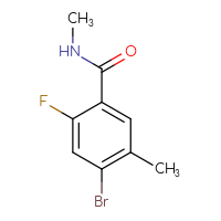 Chemical structure of 4-bromo-2-fluoro-N,5-dimethylbenzamide - CSSB00132307400