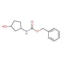 Chemical structure of benzyl N-(3-hydroxycyclopentyl)carbamate - CSSB00010245318