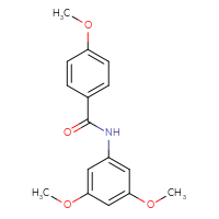 Chemical structure of N-(3,5-dimethoxyphenyl)-4-methoxybenzamide - CSSB00046130401