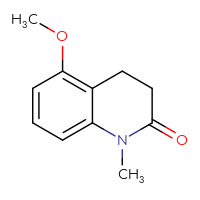 Chemical structure of 5-methoxy-1-methyl-1,2,3,4-tetrahydroquinolin-2-one - CSSB20620695609