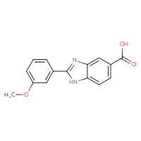 Chemical structure of 2-(3-methoxyphenyl)-1H-1,3-benzodiazole-5-carboxylic acid - CSSB00020606450
