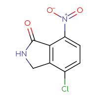 Chemical structure of 4-chloro-7-nitro-2,3-dihydro-1H-isoindol-1-one - CSSB00117871738
