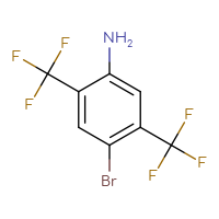Chemical structure of 4-bromo-2,5-bis(trifluoromethyl)aniline - CSSB00021251340