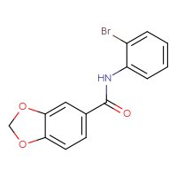 Chemical structure of N-(2-bromophenyl)-2H-1,3-benzodioxole-5-carboxamide - CSSB00000481964