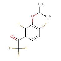 Chemical structure of 1-[2,4-difluoro-3-(propan-2-yloxy)phenyl]-2,2,2-trifluoroethan-1-one - CSSB21103684462