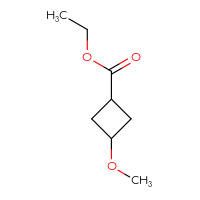 Chemical structure of ethyl 3-methoxycyclobutane-1-carboxylate - CSSB00010960859