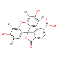Chemical structure of 2',4',5',7'-tetrabromo-3',6'-dihydroxy-3-oxo-3H-spiro[2-benzofuran-1,9'-xanthene]-6-carboxylic acid - CSSB00020630844
