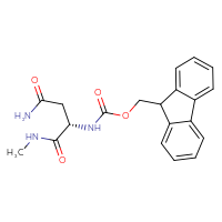 Chemical structure of (9H-fluoren-9-yl)methyl N-[(1S)-2-carbamoyl-1-(methylcarbamoyl)ethyl]carbamate - CSSB00490046012