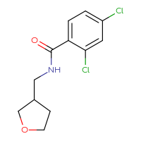 Chemical structure of 2,4-dichloro-N-[(oxolan-3-yl)methyl]benzamide - CSSB01999178132