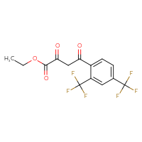 Chemical structure of ethyl 4-[2,4-bis(trifluoromethyl)phenyl]-2,4-dioxobutanoate - CSSB20504694078