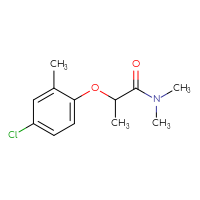 Chemical structure of 2-(4-chloro-2-methylphenoxy)-N,N-dimethylpropanamide - CSSB00000252608