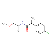 Chemical structure of 2-(4-chlorophenyl)-N-(1-methoxypropan-2-yl)propanamide - CSSB00980306644