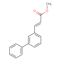 Chemical structure of methyl (2E)-3-{[1,1'-biphenyl]-3-yl}prop-2-enoate - CSSB02235355767