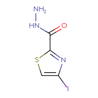 Chemical structure of 4-iodo-1,3-thiazole-2-carbohydrazide - CSSB21151597778
