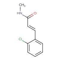 Chemical structure of (2E)-3-(2-chlorophenyl)-N-methylprop-2-enamide - CSSB00016291100