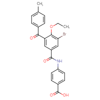 Chemical structure of 4-[3-bromo-4-ethoxy-5-(4-methylbenzoyl)benzamido]benzoic acid - CSSB00102462295