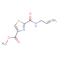 Chemical structure of methyl 2-[(prop-2-en-1-yl)carbamoyl]-1,3-thiazole-4-carboxylate - CSSB01529552099