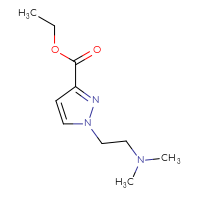 Chemical structure of ethyl 1-[2-(dimethylamino)ethyl]-1H-pyrazole-3-carboxylate - CSSB14962695593