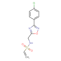 Chemical structure of N-{[3-(4-chlorophenyl)-1,2,4-oxadiazol-5-yl]methyl}ethene-1-sulfonamide - CSSB21332125083