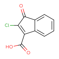 Chemical structure of 2-chloro-1-oxo-1H-indene-3-carboxylic acid - CSSB00000732816
