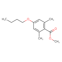 Chemical structure of methyl 4-butoxy-2,6-dimethylbenzoate - CSSB06630655664