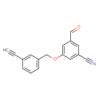 Chemical structure of 3-[(3-ethynylphenyl)methoxy]-5-formylbenzonitrile - CSSB21331798114