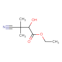 Chemical structure of ethyl 3-cyano-2-hydroxy-3,3-dimethylpropanoate - CSSB00012511815